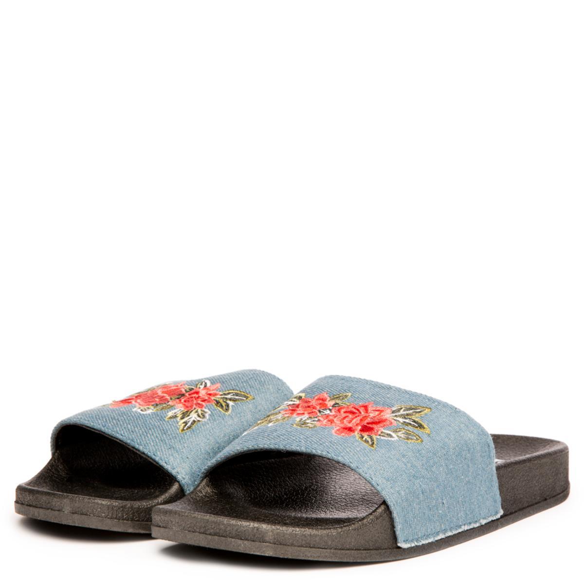 Cape Robbin Moira-59 Light Blue Slides Light Blue