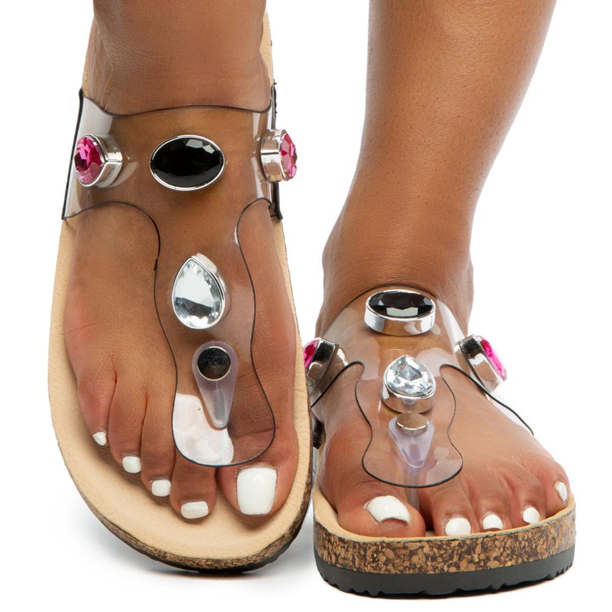 Berk-34 Rhinestone Sandals