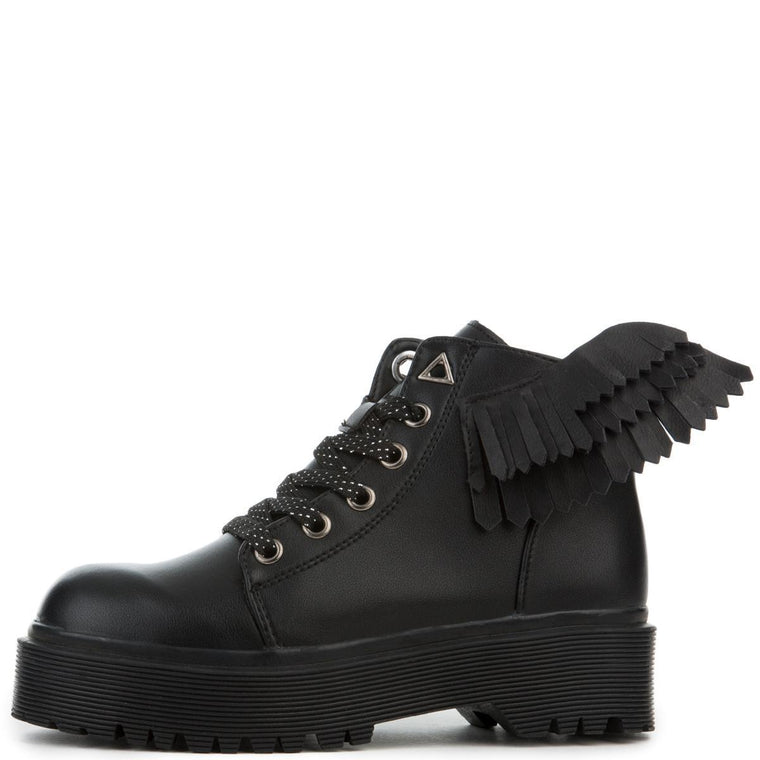 YRU Wings Slayr Angyl Black Boots BLACK