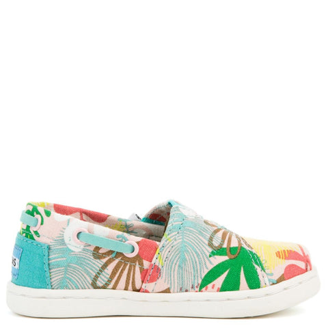 Tiny Toms Biminis Tropical Palms Pink Sneakers
