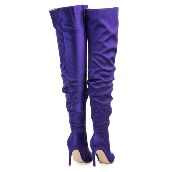 Cape Robbin Kitana-6 Purple High Heel Boot Purple