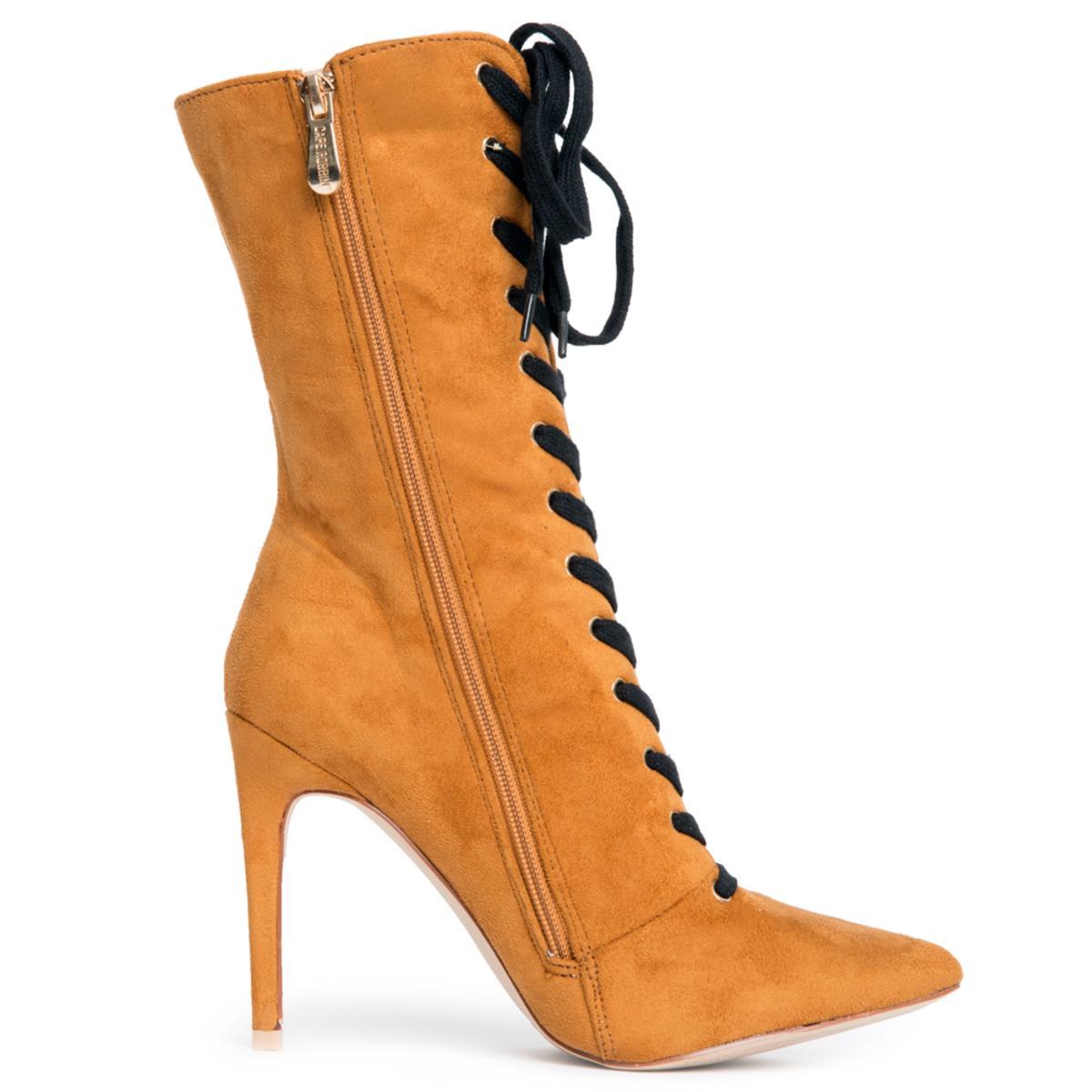 Cape Robbin Gigi-11 Camel Heeled Bootie Camel