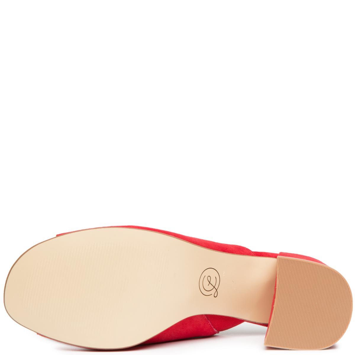 Chinese Laundry Sammy Red Heeled Slide Sandals