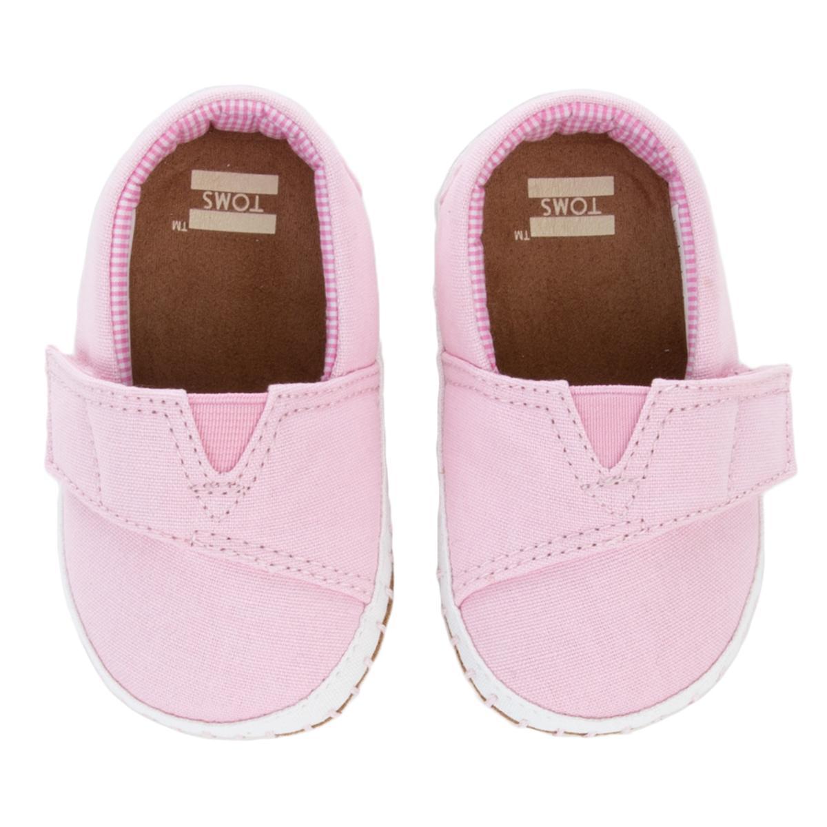 Tiny Toms Crib Alpargata Pink Canvas Flat