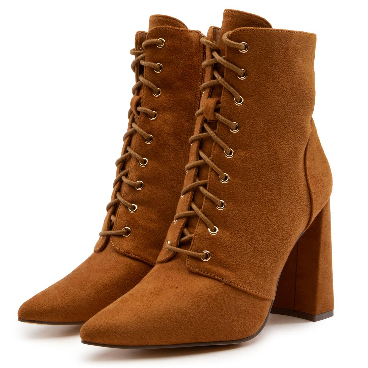 Milano-1 Lace-Up Block Heel Bootie