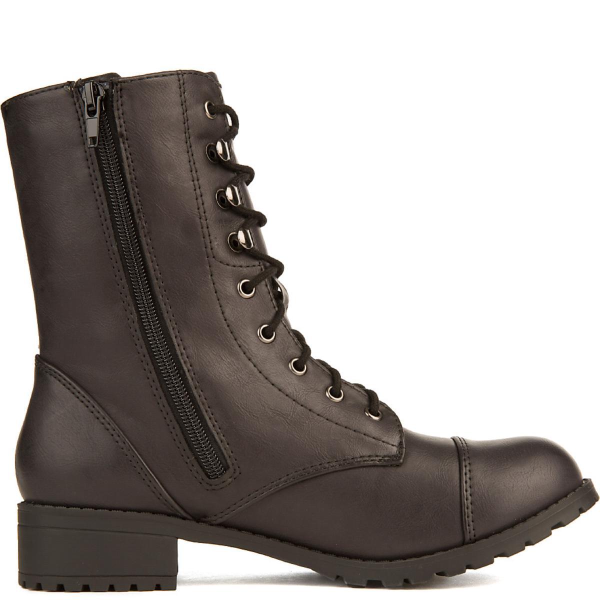 Footer-S Lace-Up Combat Boot Black