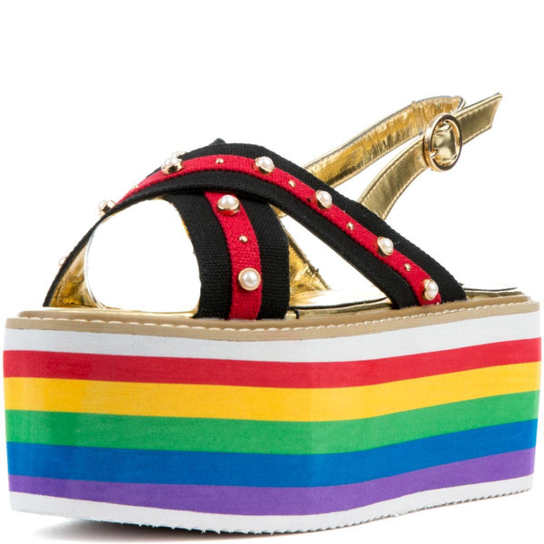 Rainbow Platform Sandal