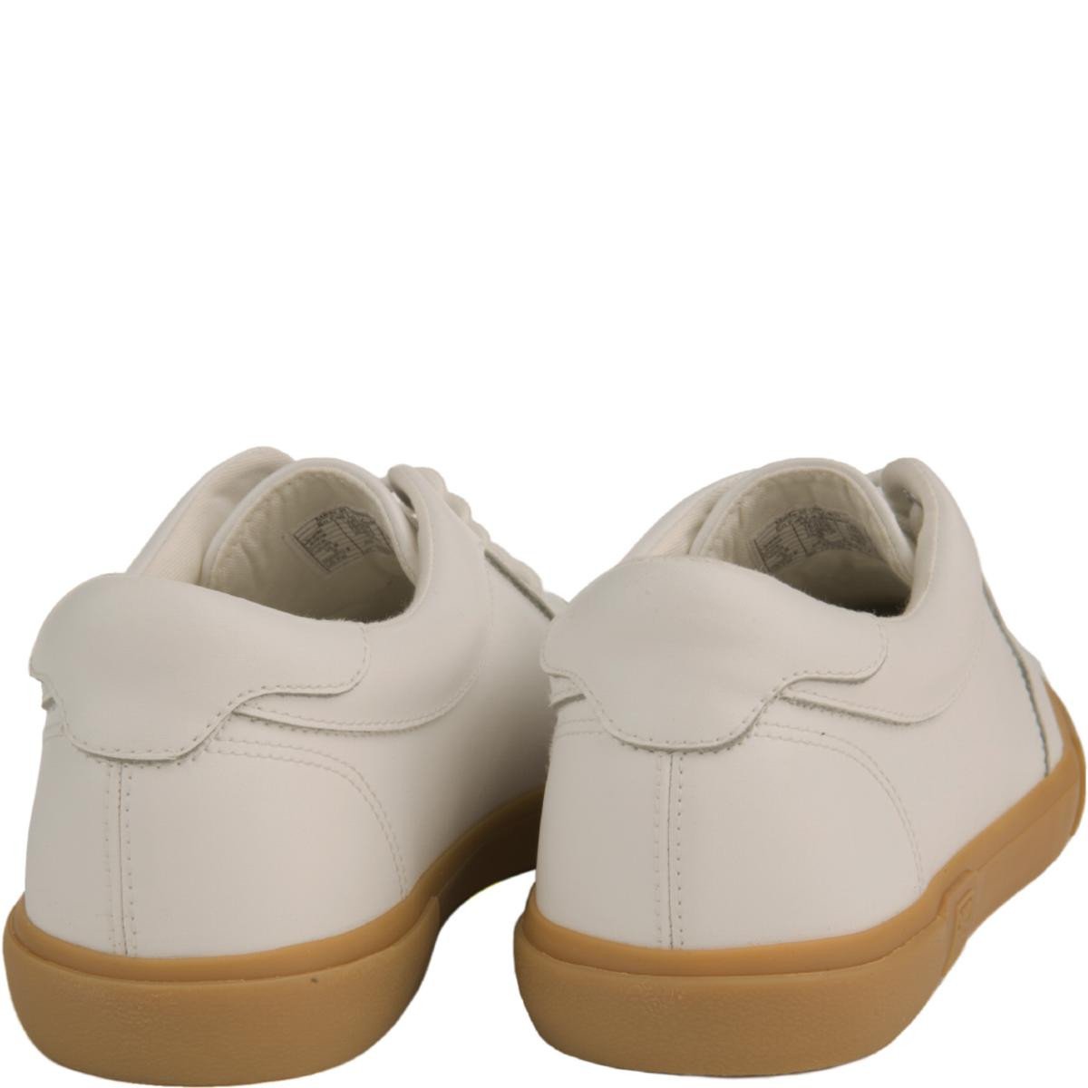 T.U.K for Men: White Leather No-Ring VLK Sneakers