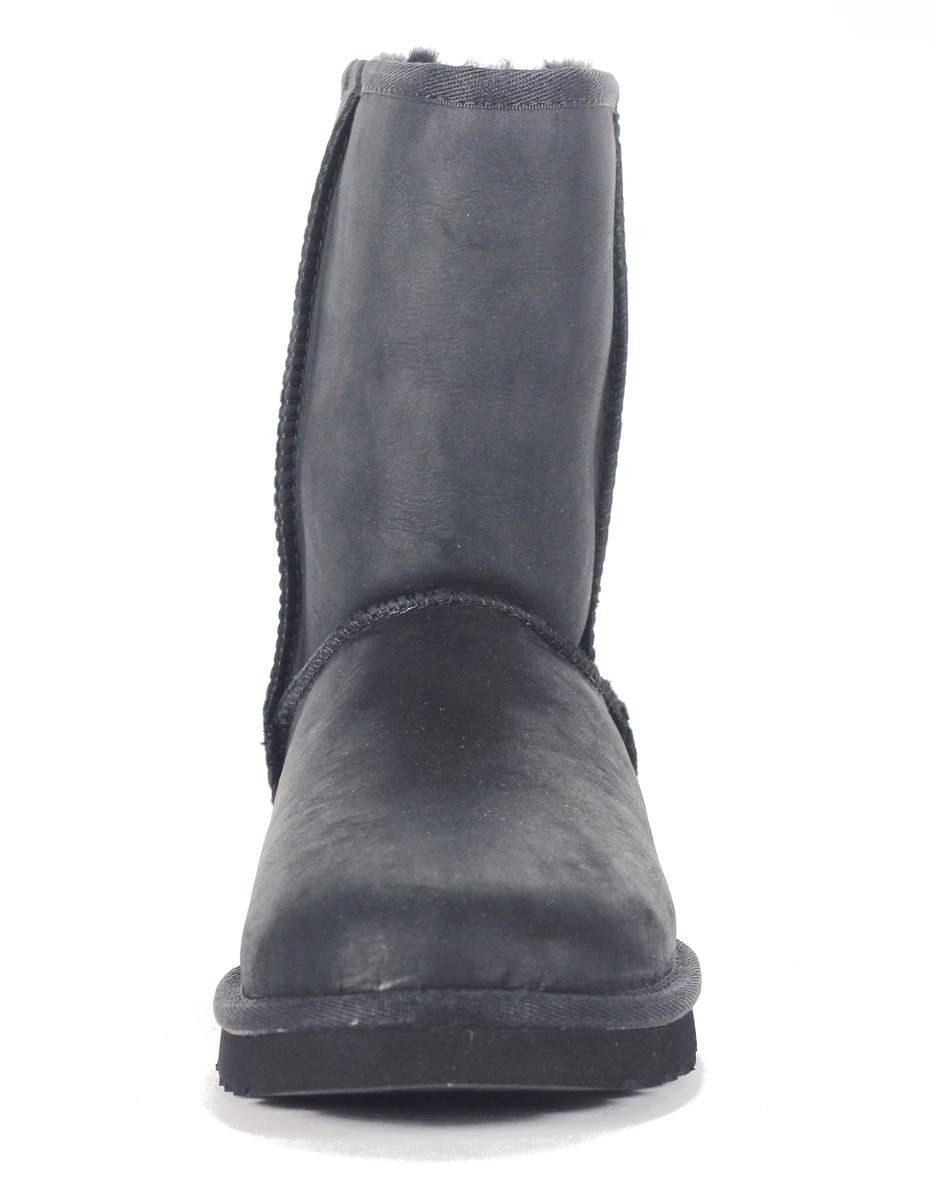 UGG Australia Classic Short Leather Black Boot BLACK