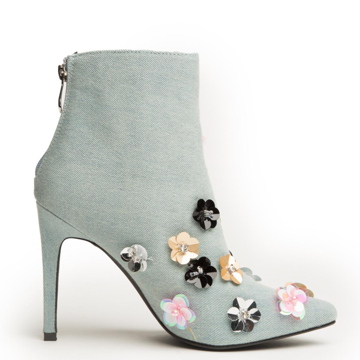 Cape Robbin Gigi-13 Denim Bootie Denim Blue