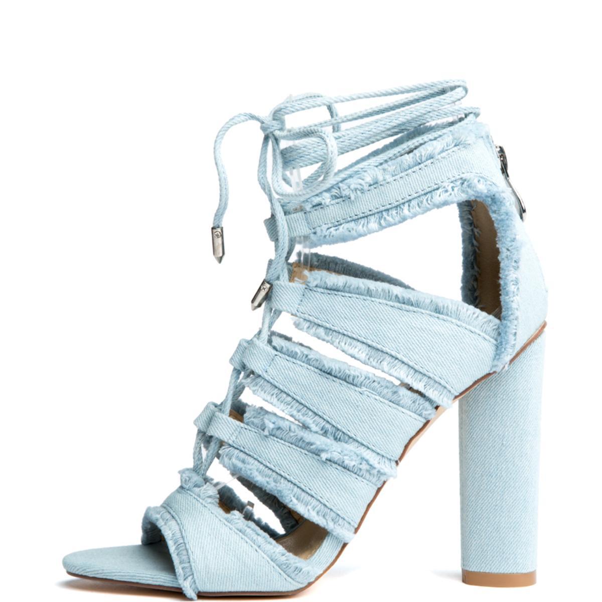 Cape Robbin Maura-5 Denim High Heel Denim Blue