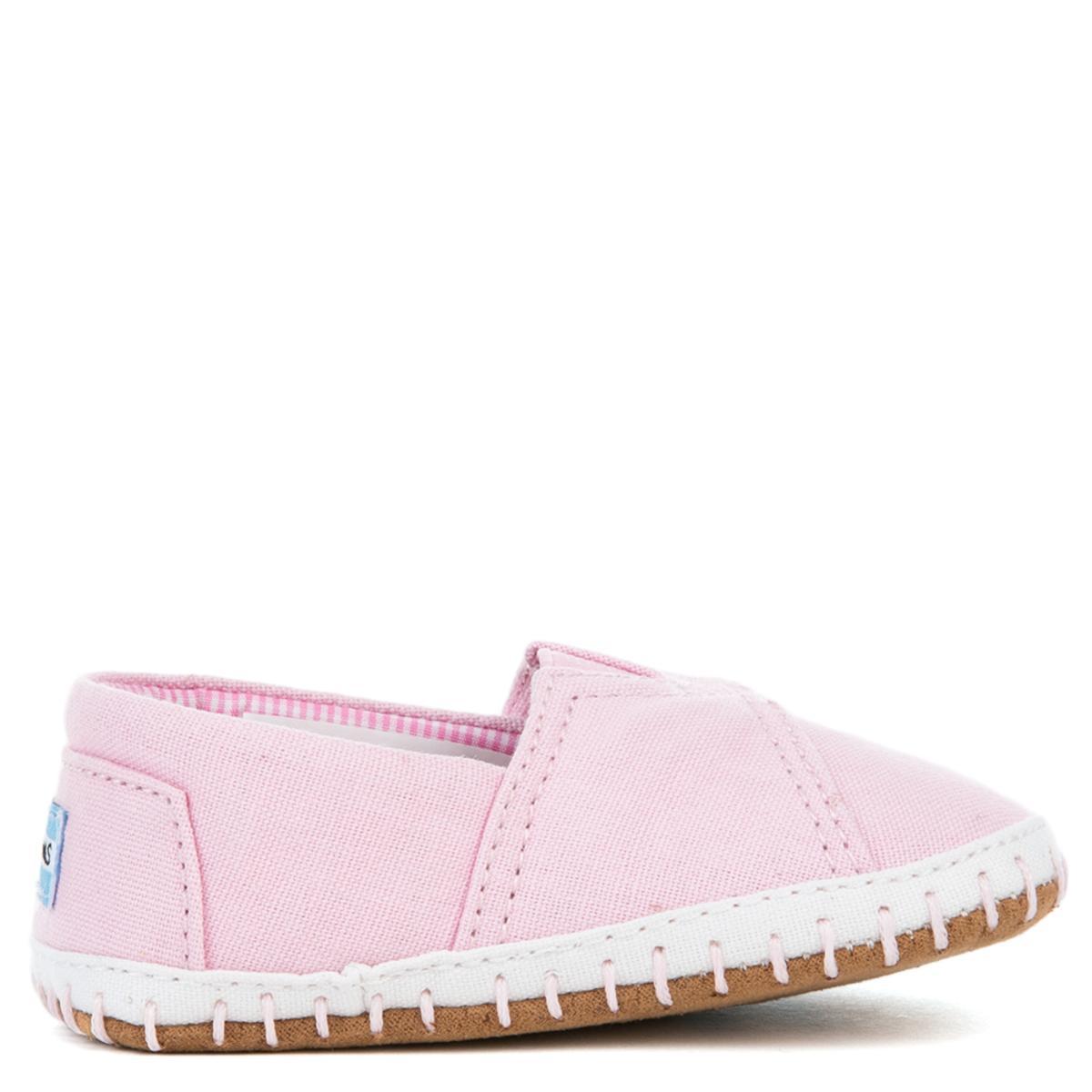 Tiny Toms Crib Alpargata Pink Canvas Flat