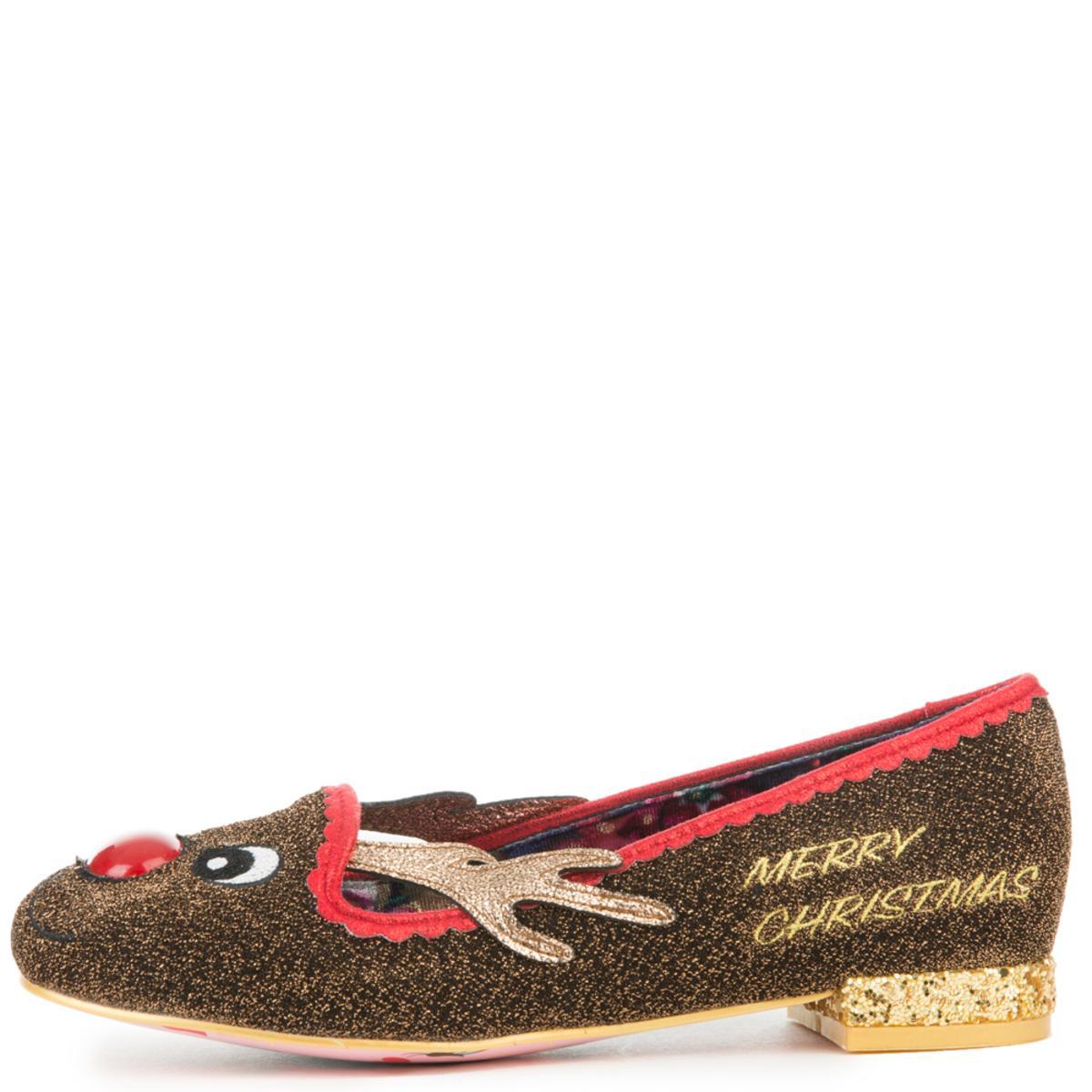 RED NOSE ROO FLATS BROWN/RED