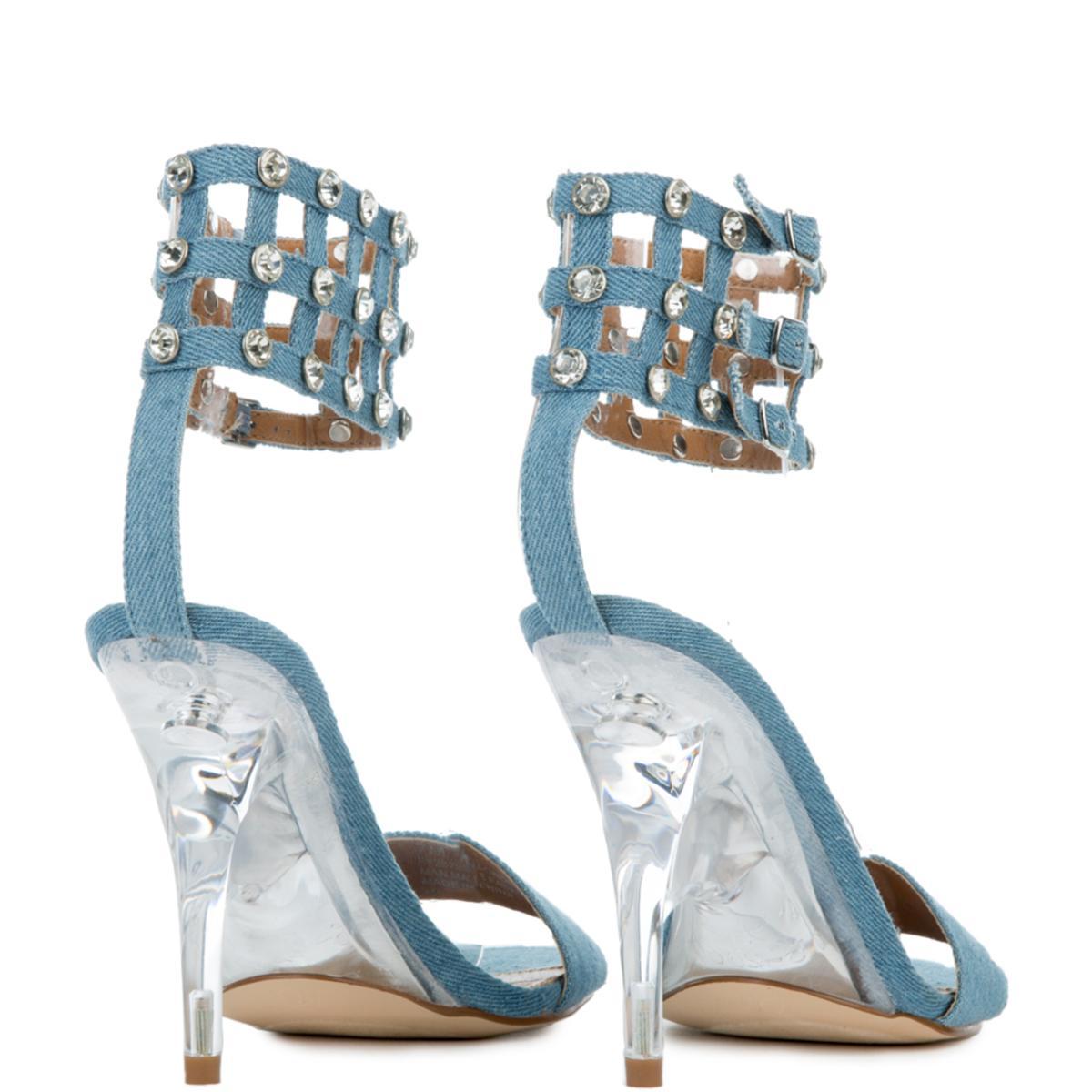 Cape Robbin London-6 High Heel Denim Blue