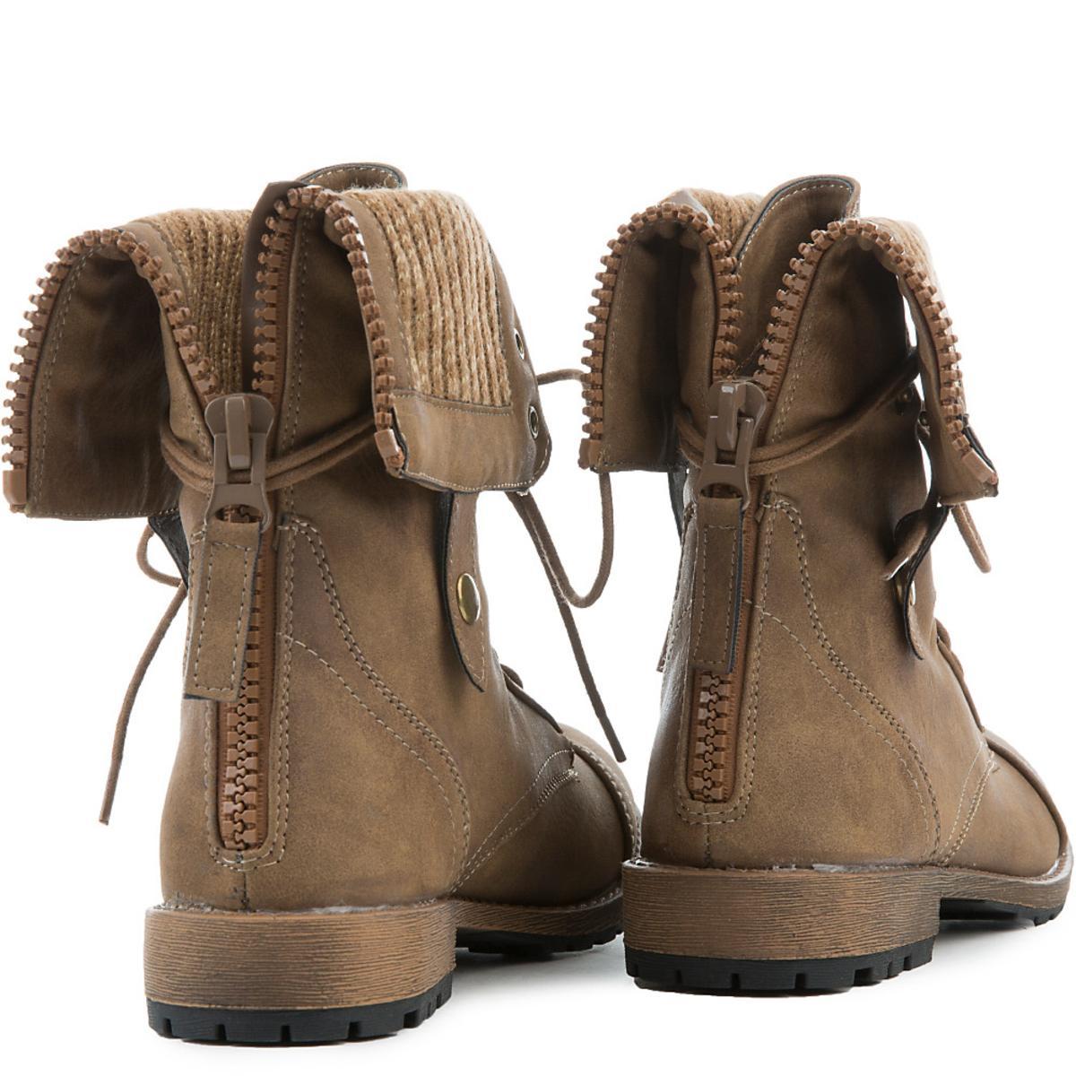 Star-8 Lace-Up Boot Taupe
