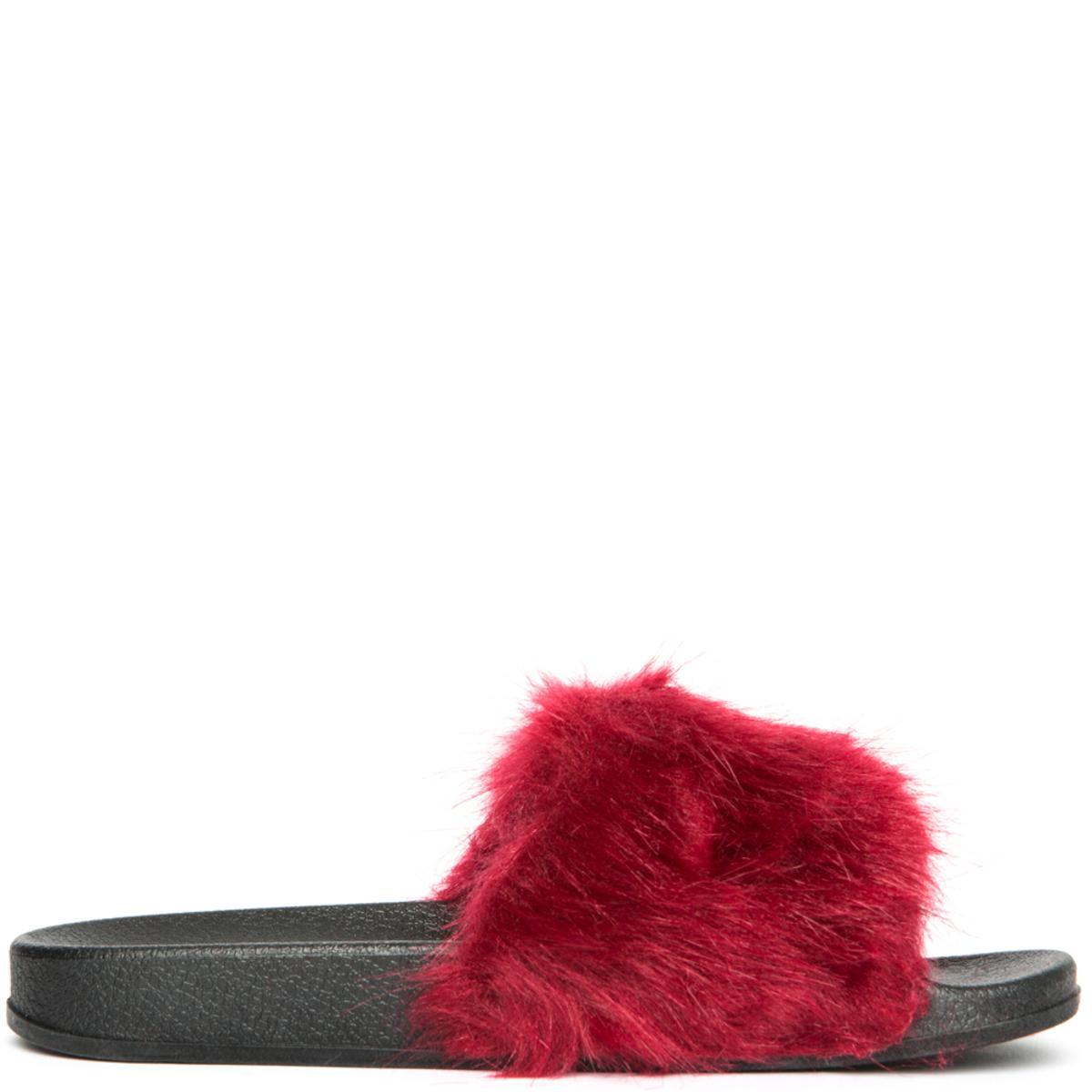 Cape Robbin Moira-5 Wine Fur Slide Wine