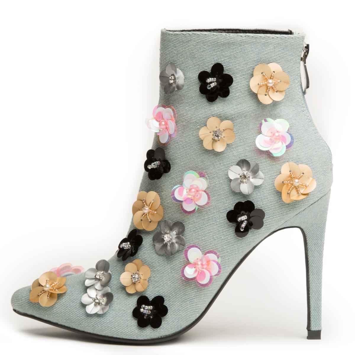 Cape Robbin Gigi-13 Denim Bootie Denim Blue