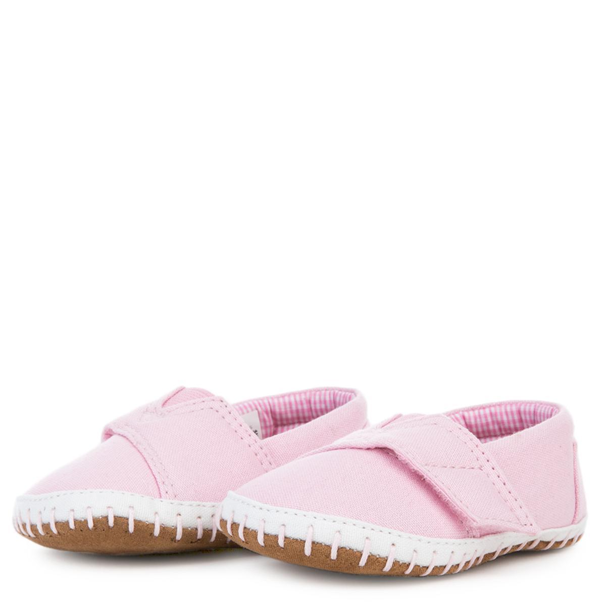 Tiny Toms Crib Alpargata Pink Canvas Flat