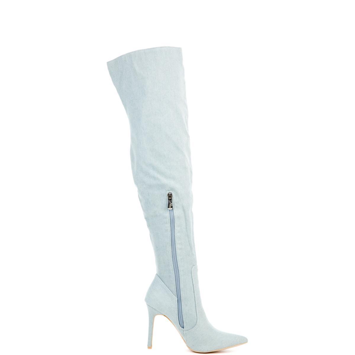 Cape Robbin Mini-110 Light Blue Heeled Boots Blue