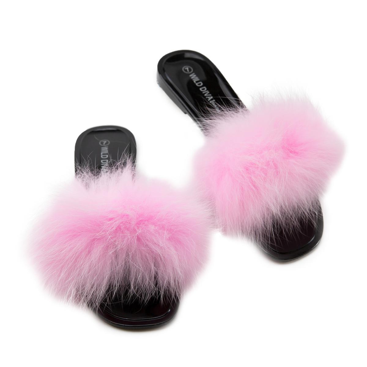 Jackie-03 Fur Sandals –