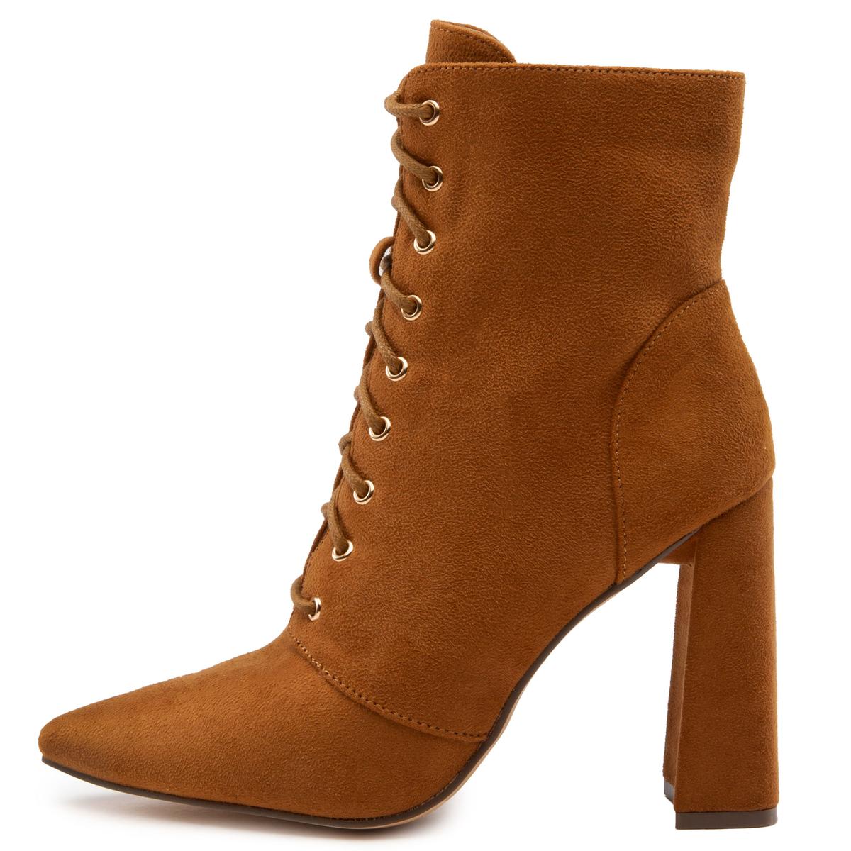 Milano-1 Lace-Up Block Heel Bootie