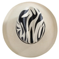 Animal Print Zebra Panama Hat