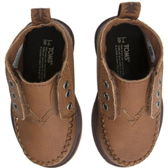 Tiny Toms: Brown Synthetic Leather Chukka Boots