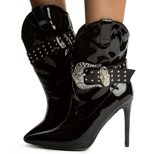 Reid Pointy Toe with Buckle Boots