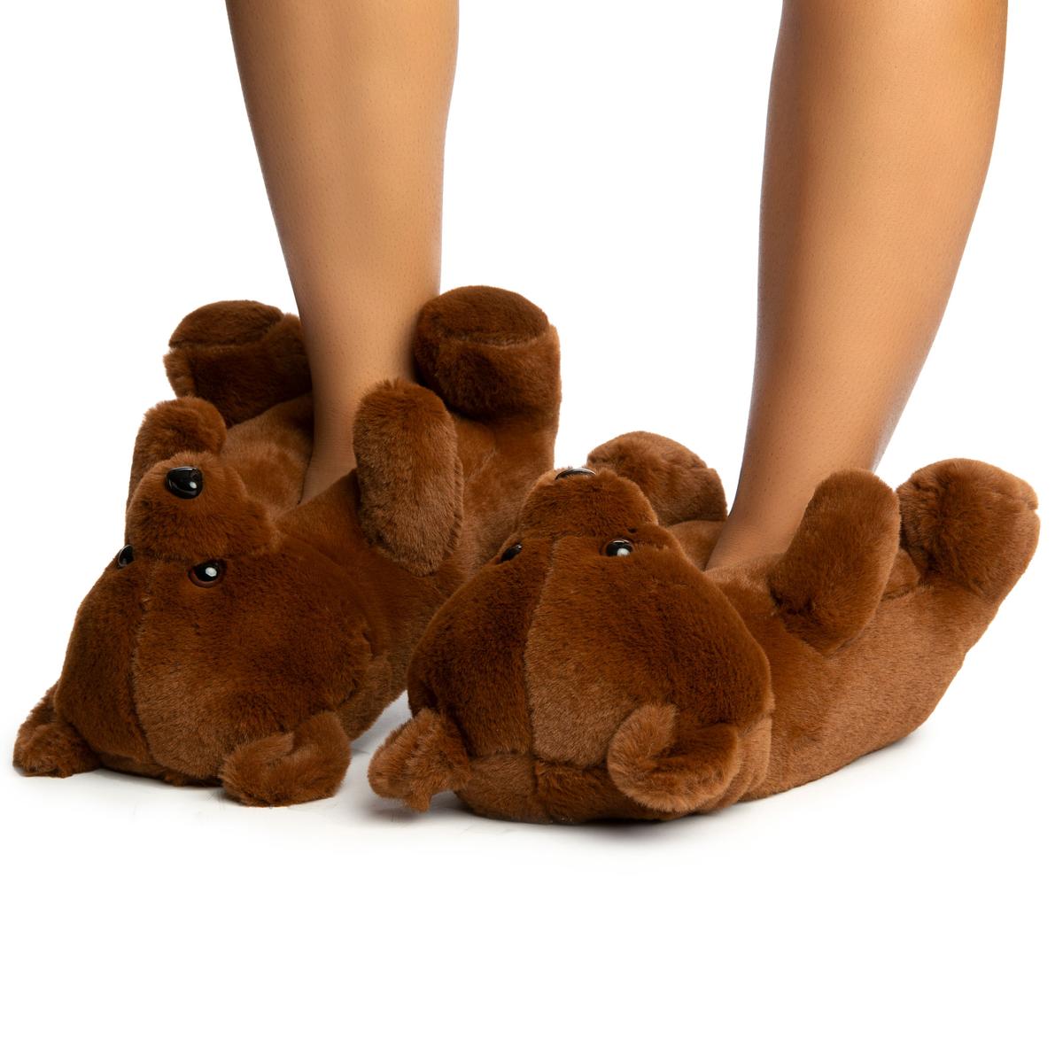 Plush-01 Bear Fuzzy Slippers