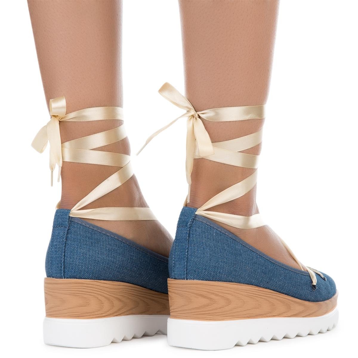 Cape Robbin Fara-5 Wedge Denim