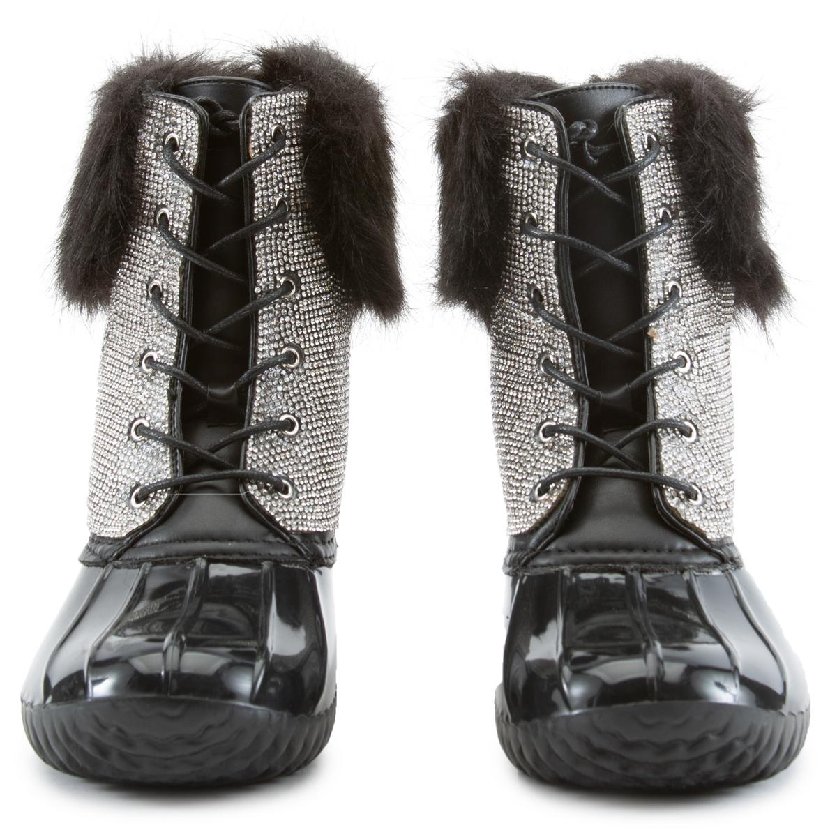 Diamonte Fur Duck Boots