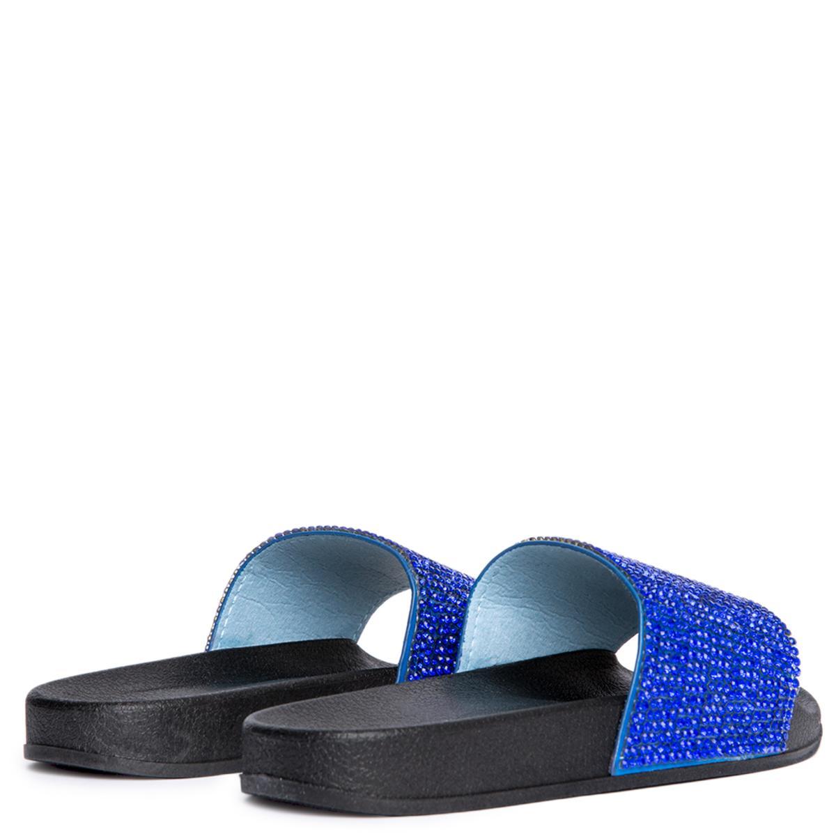 Cape Robbin Moira-67 Royal Blue Slides Royal Blue