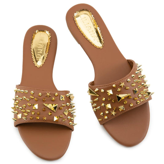 Carnival-12 Flat Studded Sandals