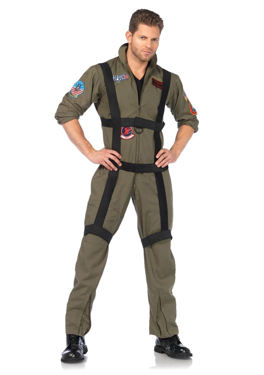 The 3PC. Top Gun Paratrooper, Flight Suit, Interchangeable Badges, Harness in Khaki