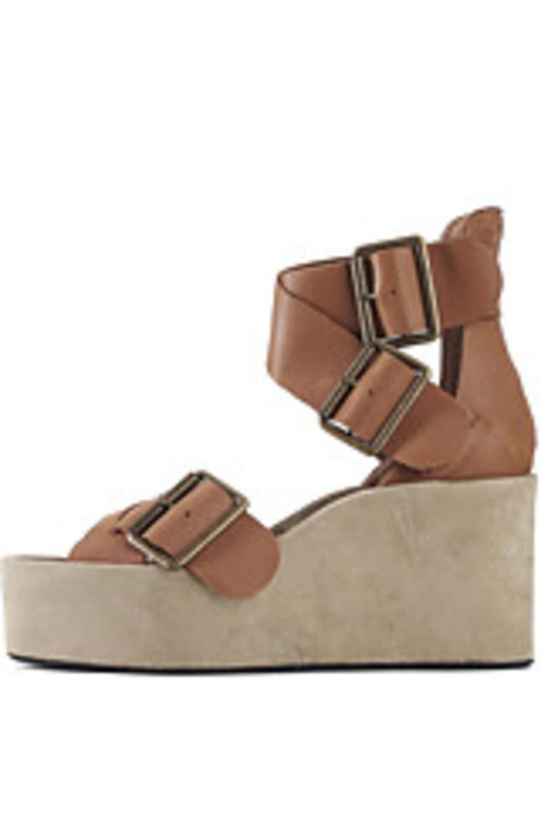 Jeffrey Campbell Toscany Tan Beige Suede Wedges Tan