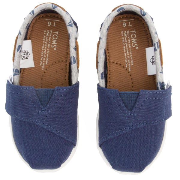 Toms for Toddlers: Navy Canvas/Sailboats Bimini