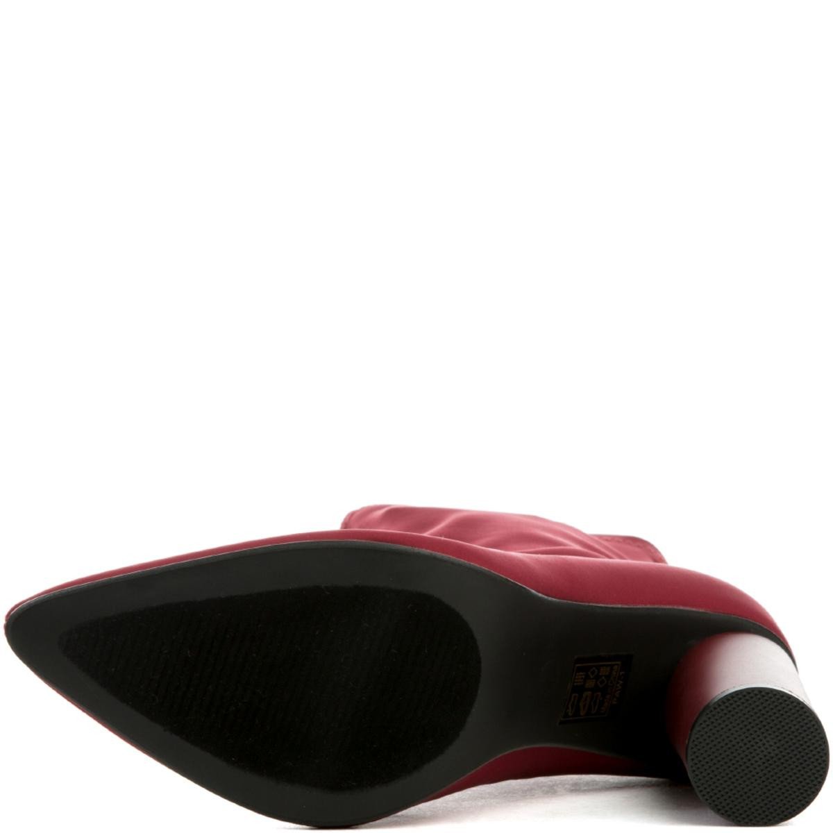 Paw-1 mid calf High Heel Boot Burgundy