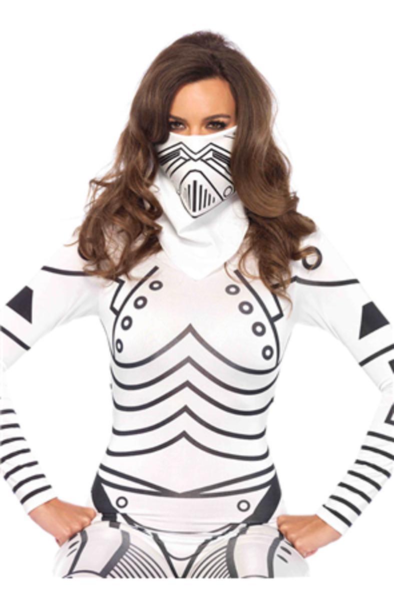 Evil robot bandana in WHITE/BLACK