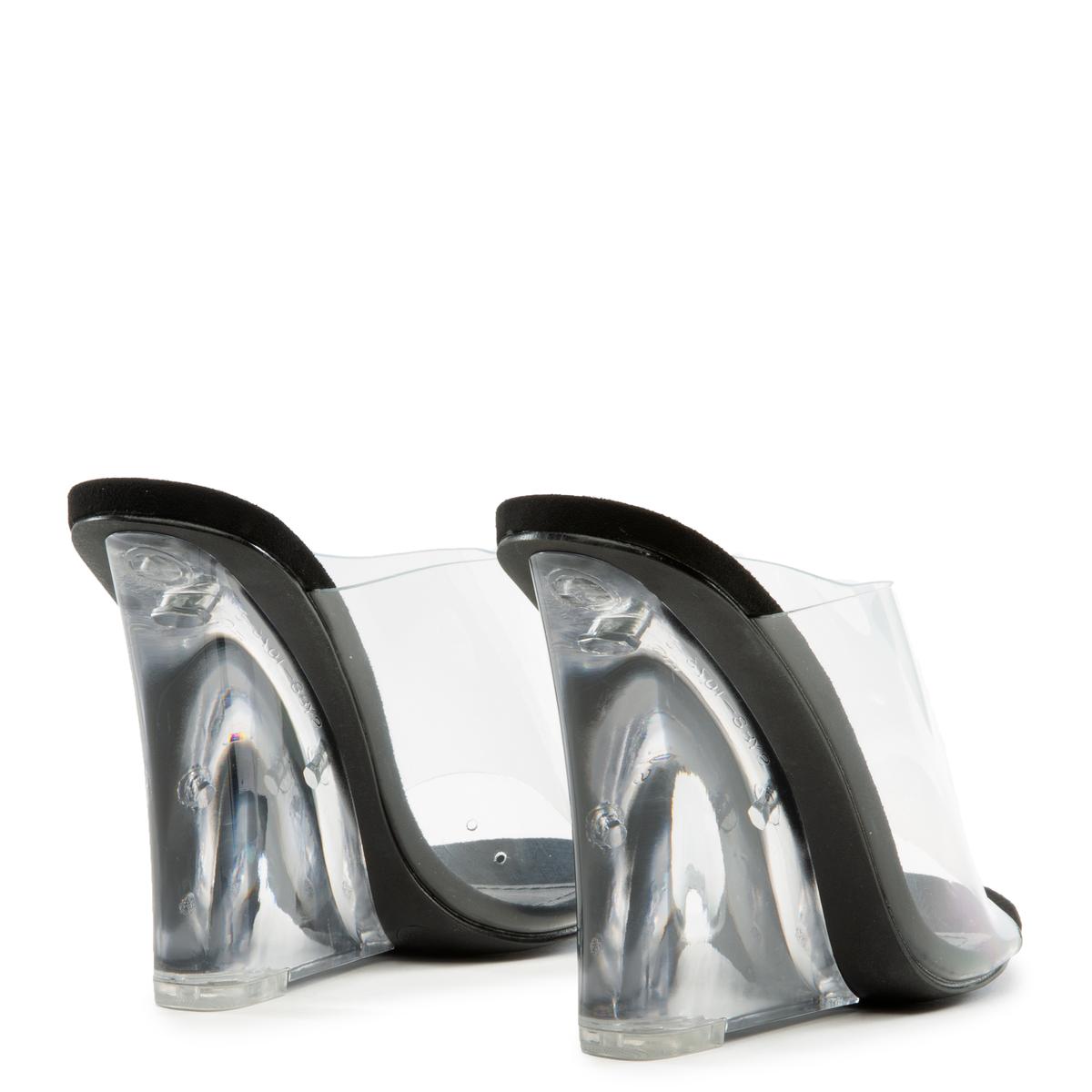 Lemonade Clear Wedge Heels