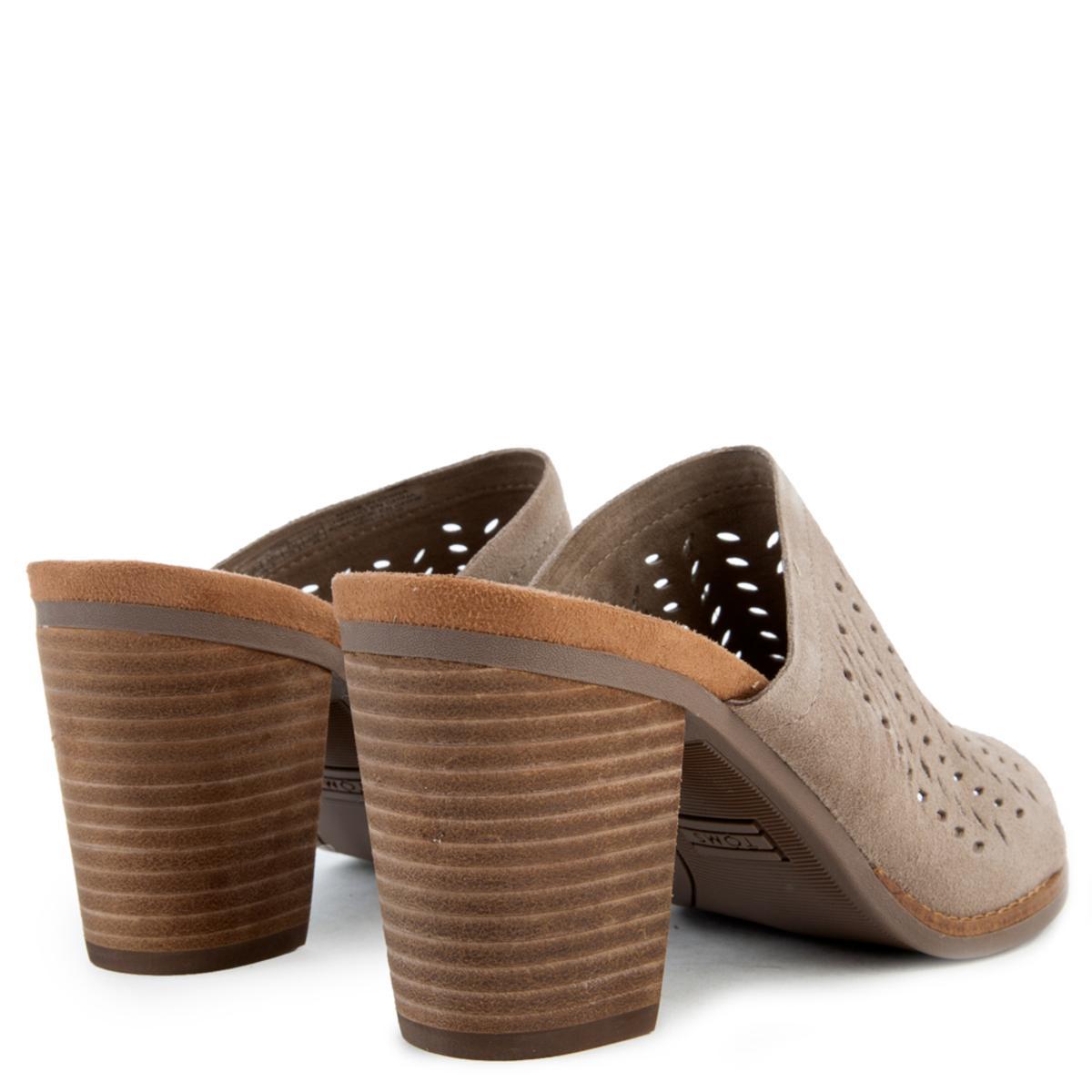 Majorca Mule Heels in Desert Taupe Suede