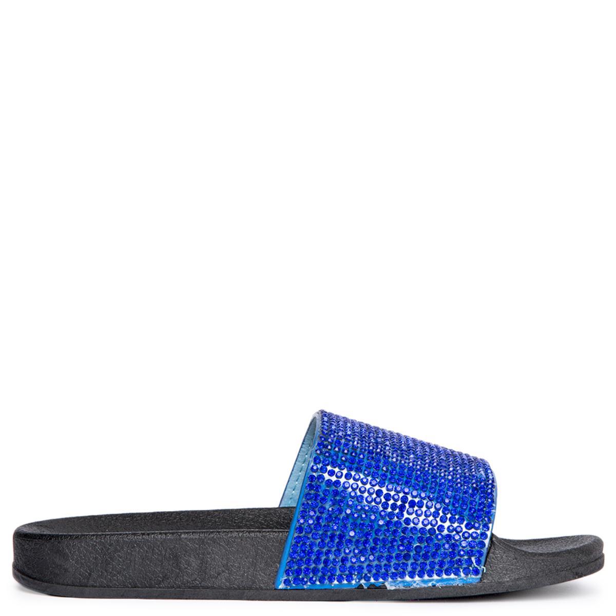 Cape Robbin Moira-67 Royal Blue Slides Royal Blue