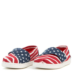 Tiny Toms Classics Americana Red, White, and Blue Flats