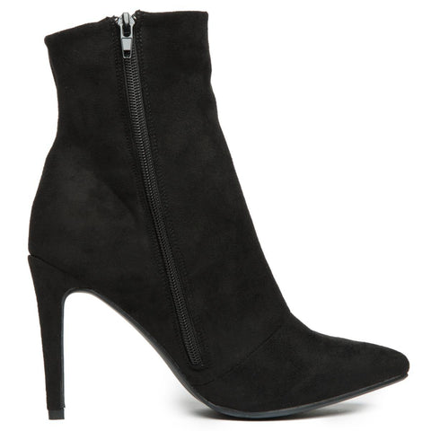 Chinese Laundry Song Bird Micro Suede Black Heeled Booties