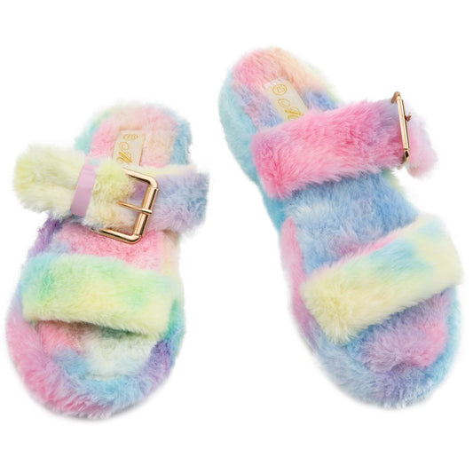 Cuddle-2 Flat Fur Sandals