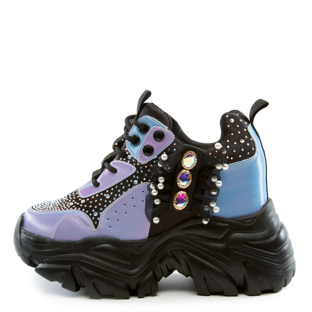 Watermelon-02 Rhinestone Platform Sneakers