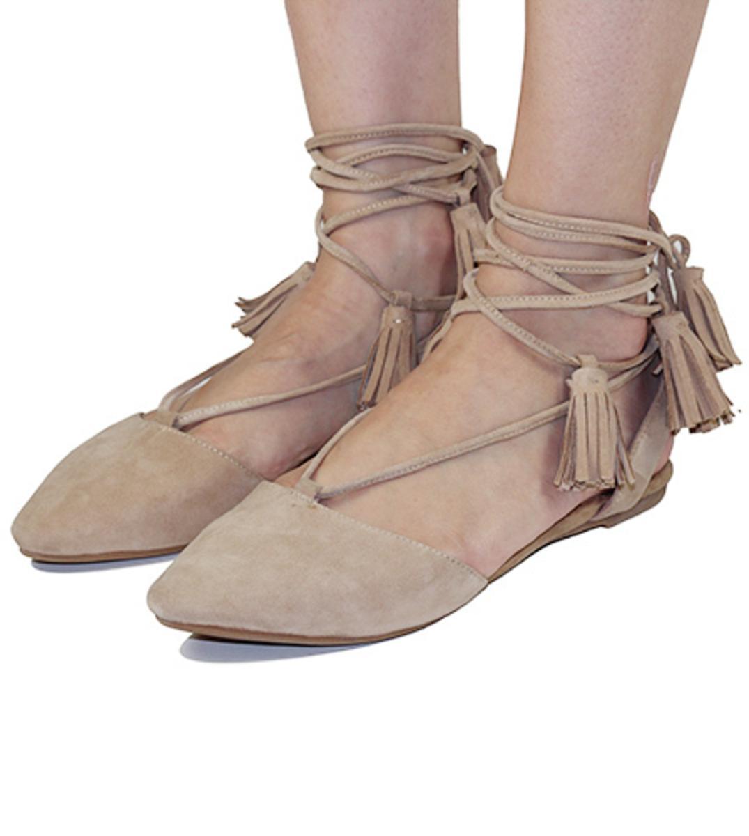 Jeffrey Campbell: Amour Nude Suede Flats