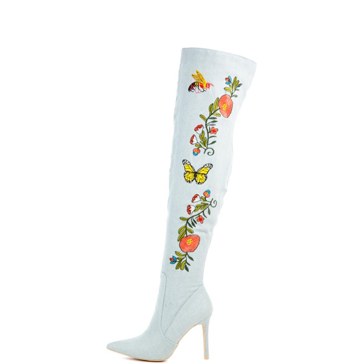 Cape Robbin Mini-110 Light Blue Heeled Boots Blue