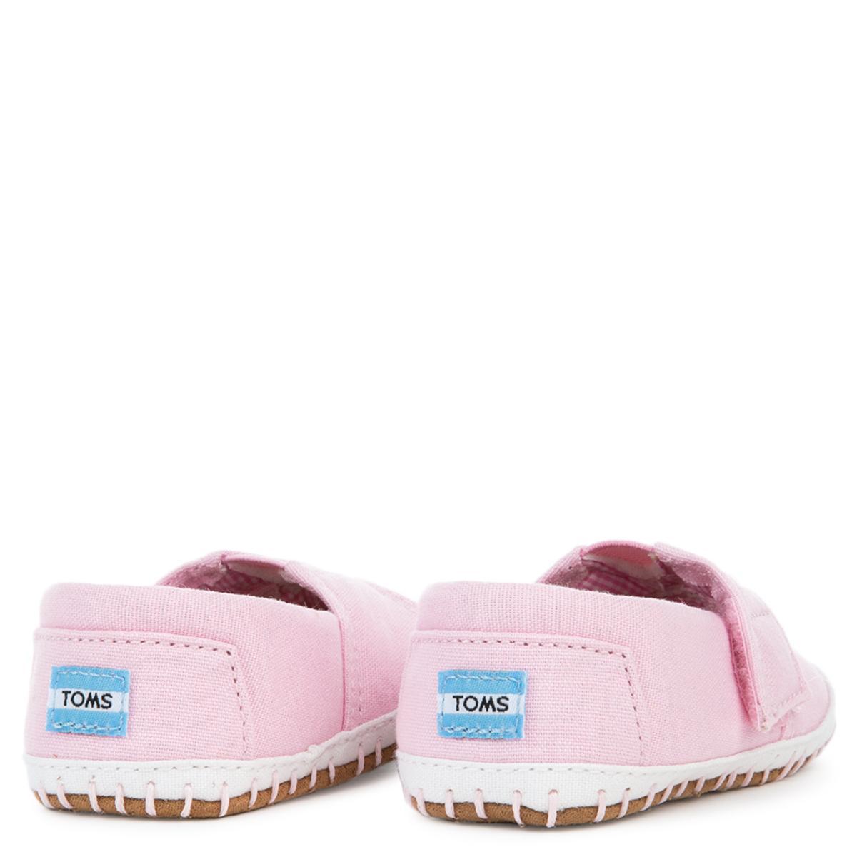 Tiny Toms Crib Alpargata Pink Canvas Flat