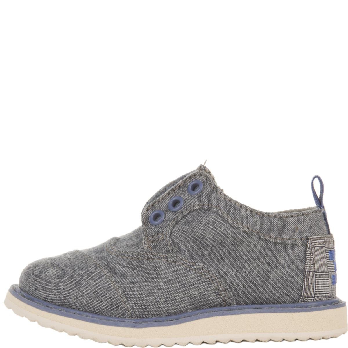 Tiny Toms: Brogues Blue Chambray Sneakers