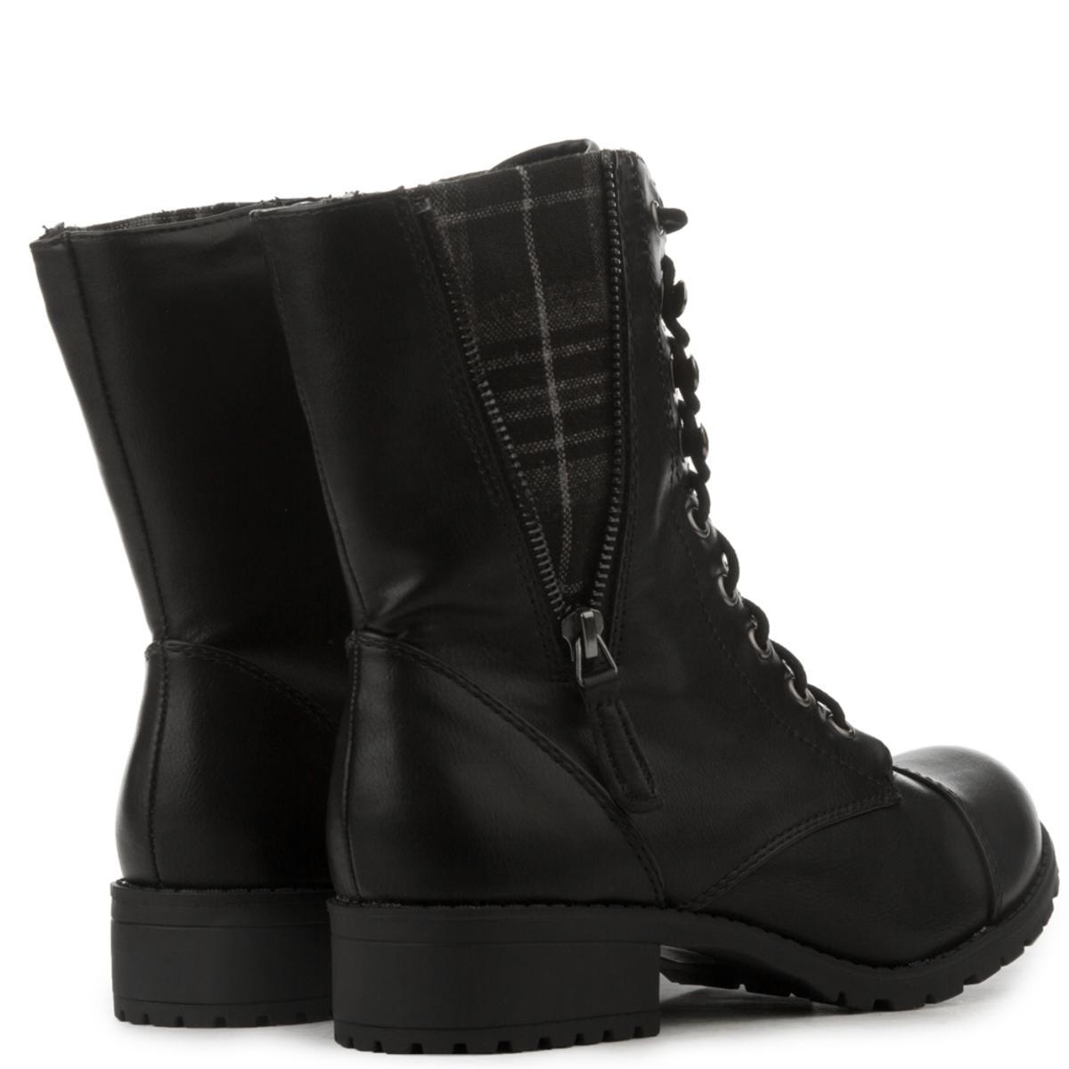 Footer-S Lace-Up Combat Boot BLACK
